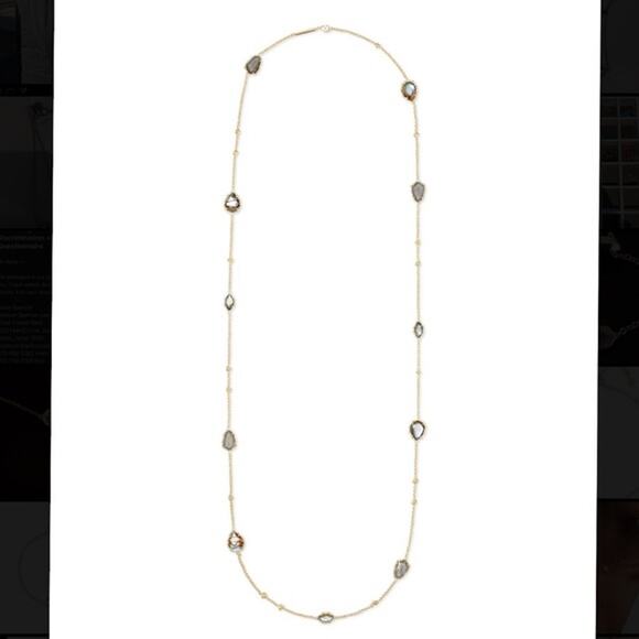 Kendra Scott Gwyneth Gold Strand Necklace NWT - Picture 2 of 16